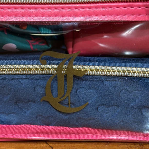 NWT Juicy Couture Women's Four Cosmetic Skincare Toiletry Jewelry Nested Bag - Picture 2 of 9
